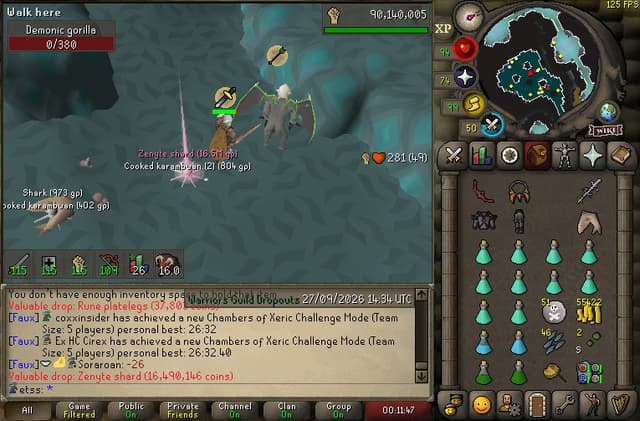 Screenshot of Zenyte shard