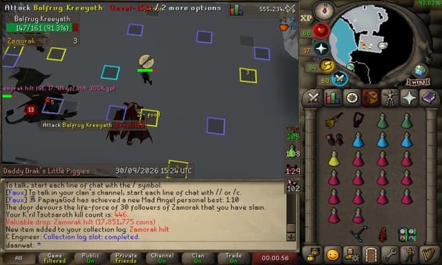 Screenshot of Zamorak hilt