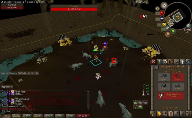 Screenshot of Scurrius' spine