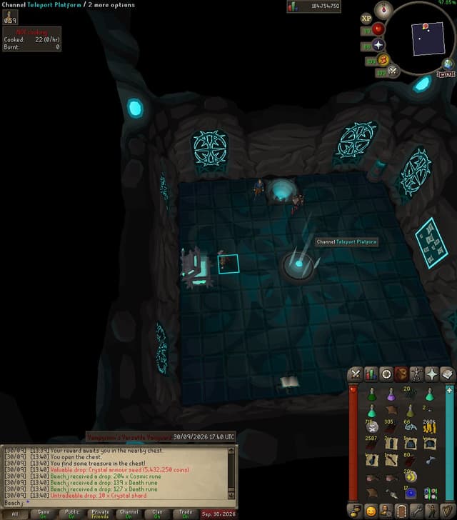 Screenshot of Crystal armour seed
