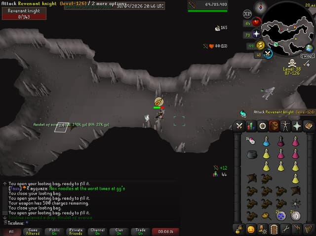 Screenshot of Amulet of avarice