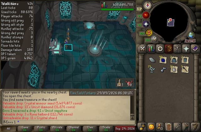 Screenshot of Crystal armour seed