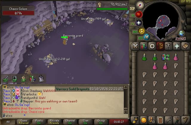 Screenshot of Barronite guard