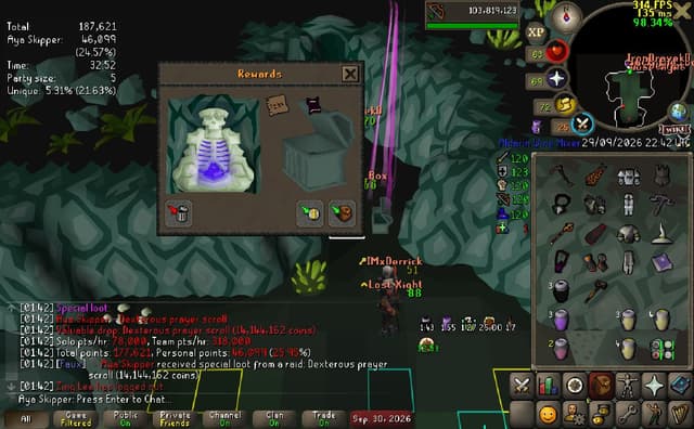 Screenshot of Dexterous prayer scroll