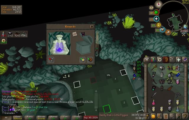 Screenshot of Arcane prayer scroll