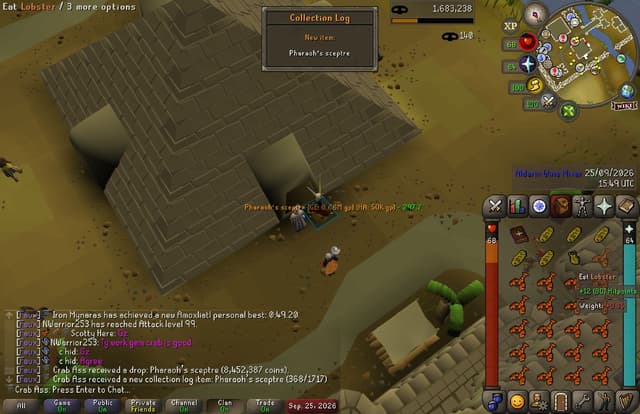 Screenshot of Pharaoh's sceptre