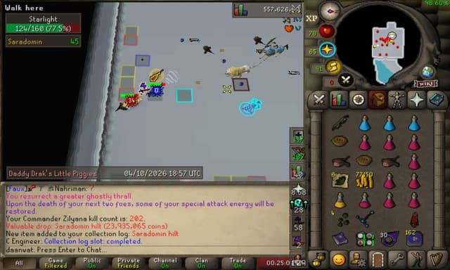 Screenshot of Saradomin hilt
