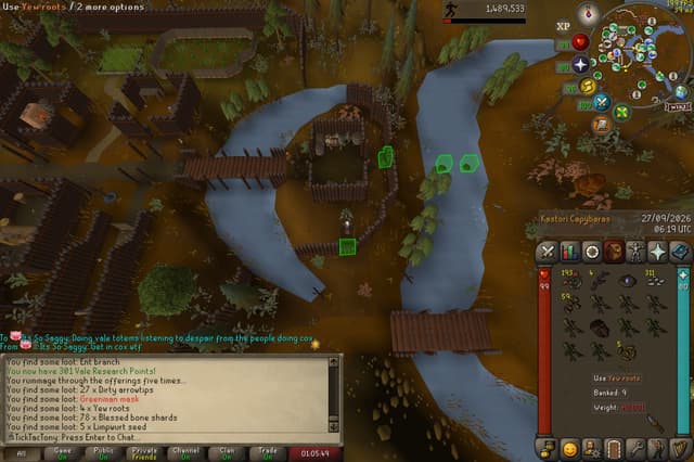 Screenshot of Greenman mask