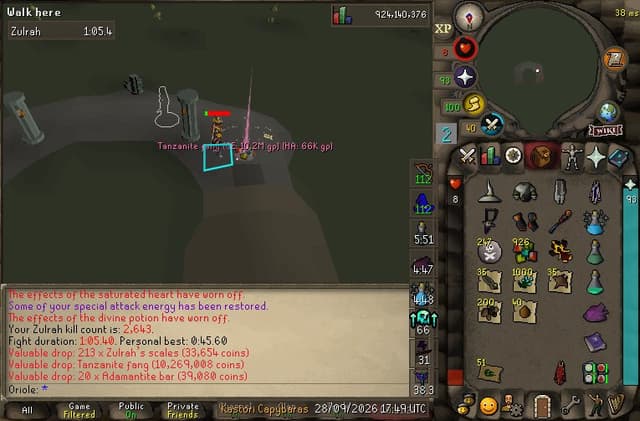 Screenshot of Tanzanite fang