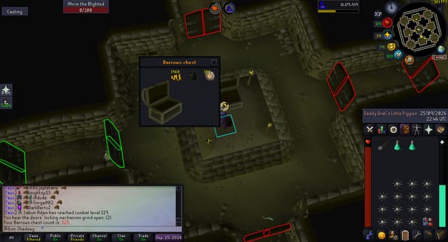Screenshot of Dharok's helm
