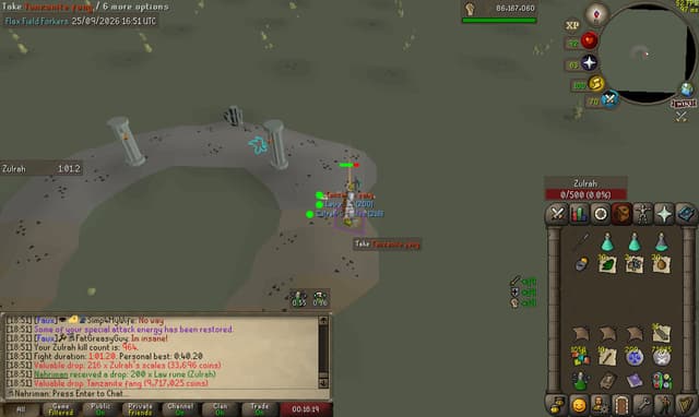 Screenshot of Tanzanite fang