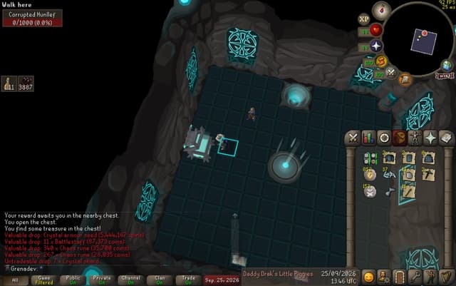 Screenshot of Crystal armour seed