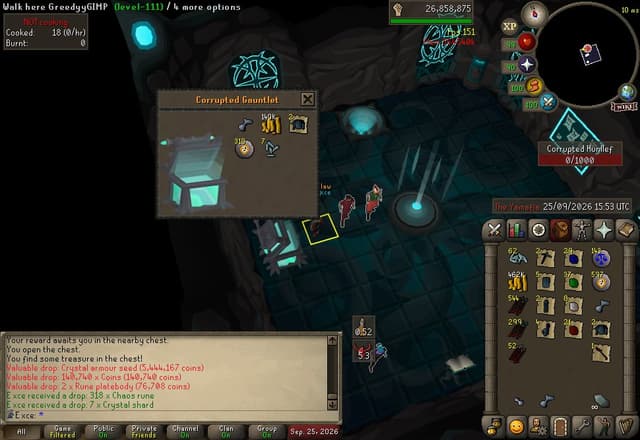 Screenshot of Crystal armour seed