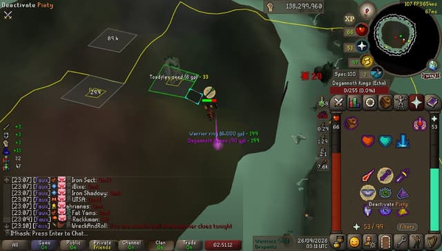 Screenshot of Warrior ring