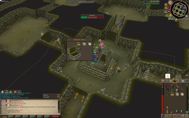 Screenshot of Guthan's helm