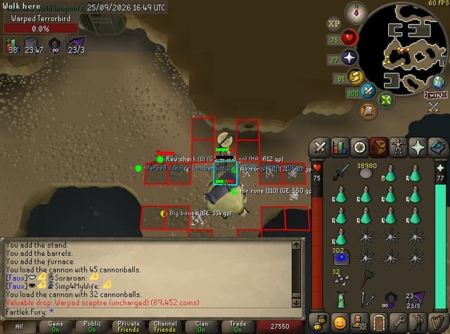 Screenshot of Warped sceptre (uncharged)