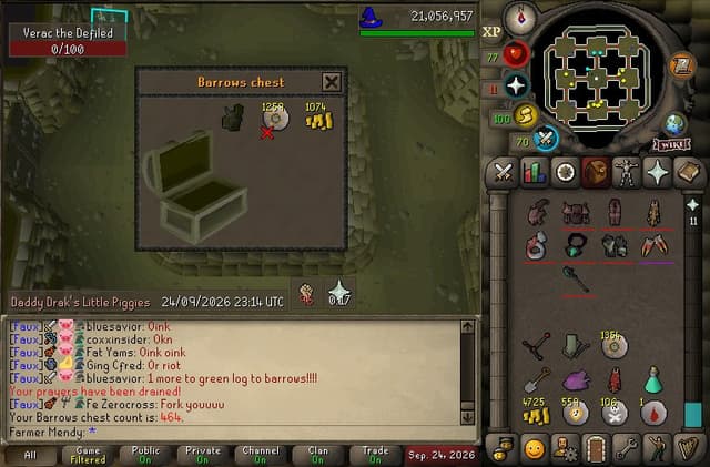 Screenshot of Verac's helm