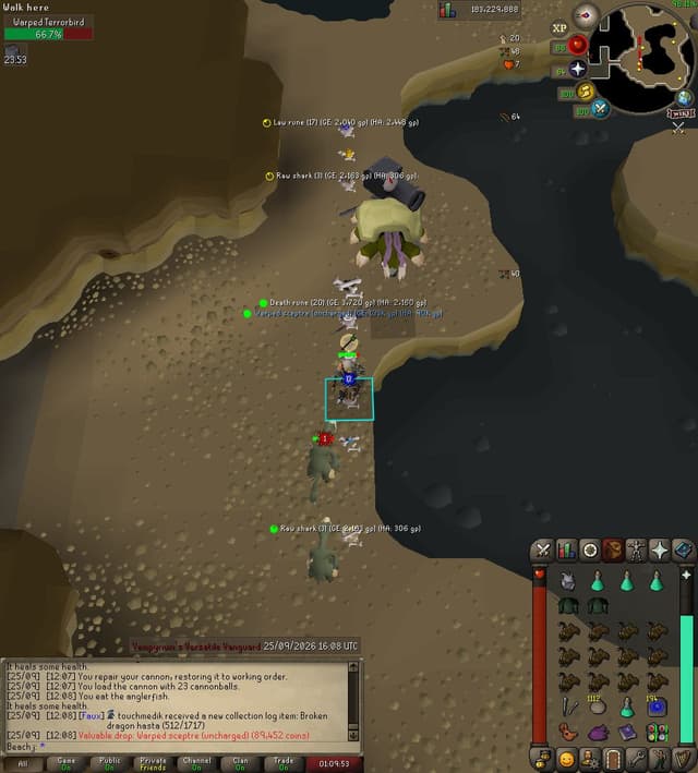 Screenshot of Warped sceptre (uncharged)