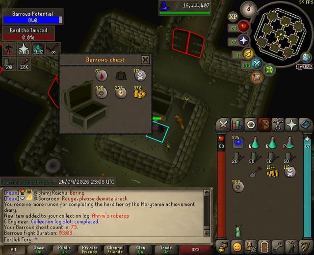 Screenshot of Ahrim's robetop