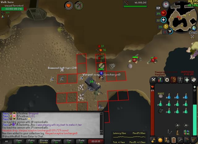 Screenshot of Warped sceptre (uncharged)