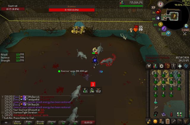 Screenshot of Scurrius' spine