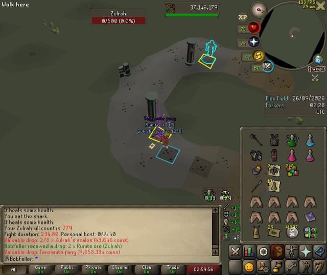 Screenshot of Tanzanite fang