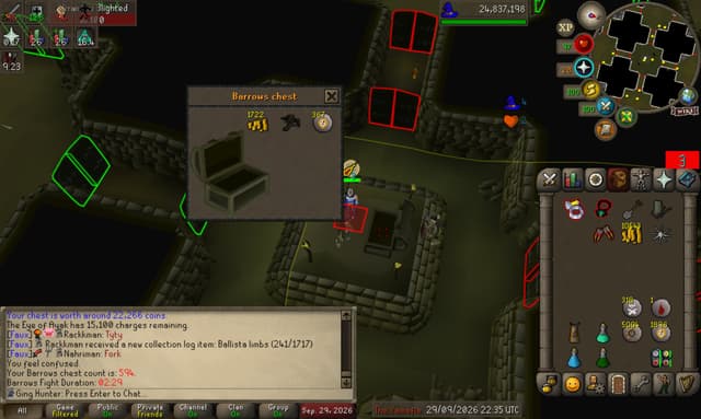 Screenshot of Karil's crossbow