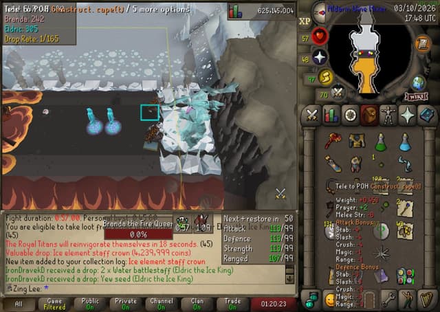 Screenshot of Ice element staff crown
