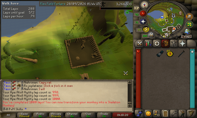 Screenshot uploaded by 0 PvM Skills