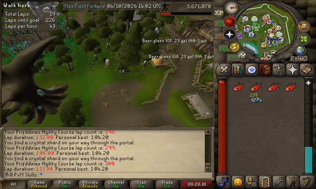 Screenshot uploaded by 0 PvM Skills
