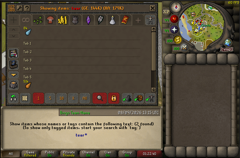 Screenshot your bank searching for Tear