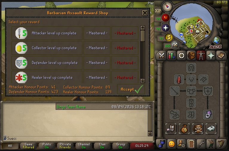 Screenshot your Barbarian Assault Points